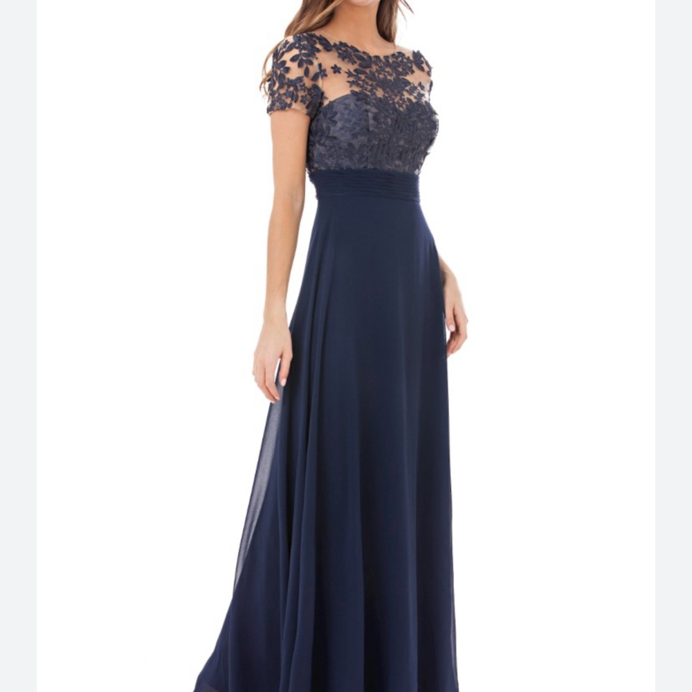 JS Collections Blue Flutter Sleeve Maxi Dress